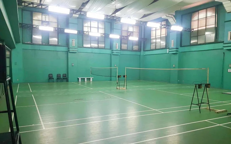 MetroSports Mactan multipurpose indoor hall set up for badminton